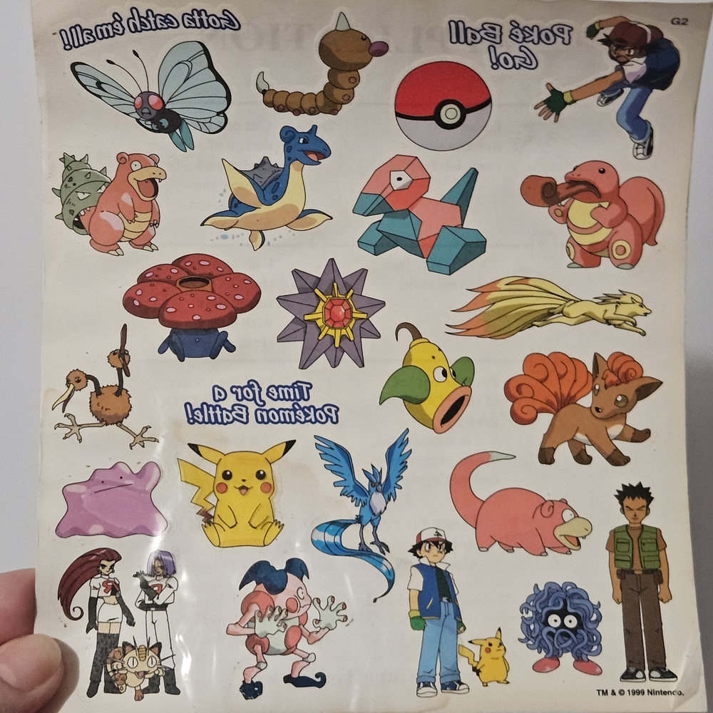 Pokemon Sticker Sheet